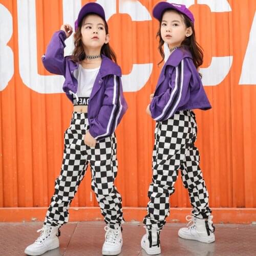 Kids Hip Hop Costumes for Girls Fashion Jazz Ballroom Dance Clothes Performance Dancewear Stage Dancing Costume Exhibition Suits