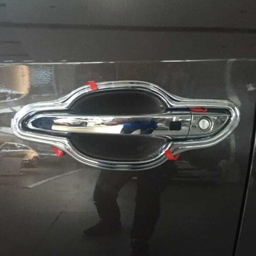 For Hyundai Tucson SUV 2016 2017 ABS Chrome Side Door Handle Bowl Cover Trim Outer Door Cup Protector Decoration 4PCS/SET