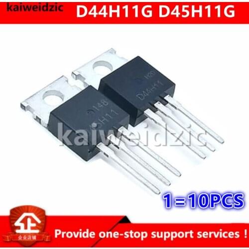 Kaiweikdic New imported original D45H11G D44H11G TO-220 Complementary silicon power crystal pair transistor triode