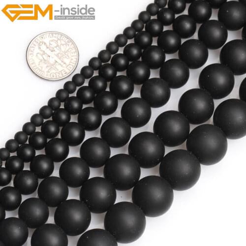 Round Matte Black Brazil Agates Stone Onyx Beads For Jewelry Making 15"DIY Necklace Bracelet New Fashion Wholesale