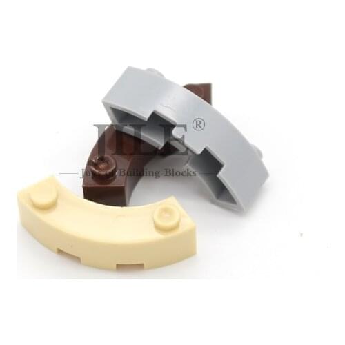 Moc Brick Round Corner 3x3 Macaroni Wide with 2 Studs DIY Enlighten Creative Building Blocks Sets Compatible Assembles Particles