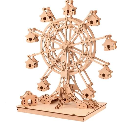Primary school childrens Ferris wheel technology gadgets homemade diy childrens educational toys wooden toy puzzles