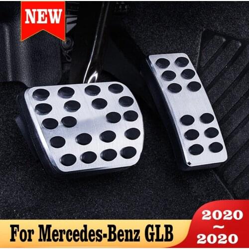 Car Pedals Pad For Mercedes-Benz A-class and B-class GLB 2020 Foot Fuel Brake Clutch Foot Rest Cover Car Styling Accessories