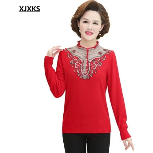 XJXKS 2021 autumn winter new loose plus size women turtleneck sweater high quality wool knitted sweater women pullover