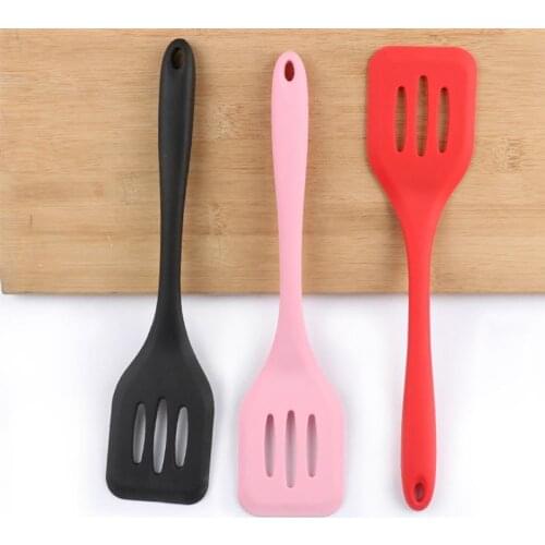 New Silicone Turner Spatula Heat-Resistant Egg Fish Meat Vegetable Frying Stirring Slotted Spatulas Kitchen Cooking Utensils