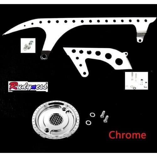 Motorcycle Front&Rear Chrome Drive Pulley Engine Upper Cover Sets For Harley Sportster XL 883 1200 48 72 04-18SuperLow