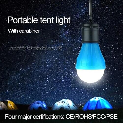 4 Colors Portable Hanging Tent Lamp Emergency LED Bulb Light Camping Lantern for Mountaineering Activities Backpacking Outdoor