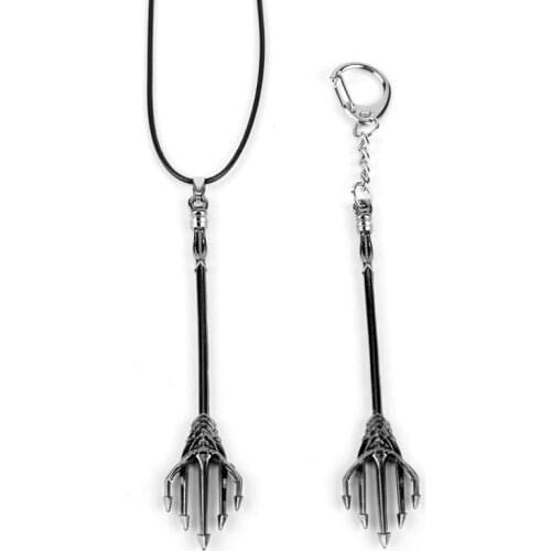 Poseidon Trident Necklace Neptune Greek Spear Necklace Weapon Trident Necklace Anchor Necklaces hook Rope keyChain