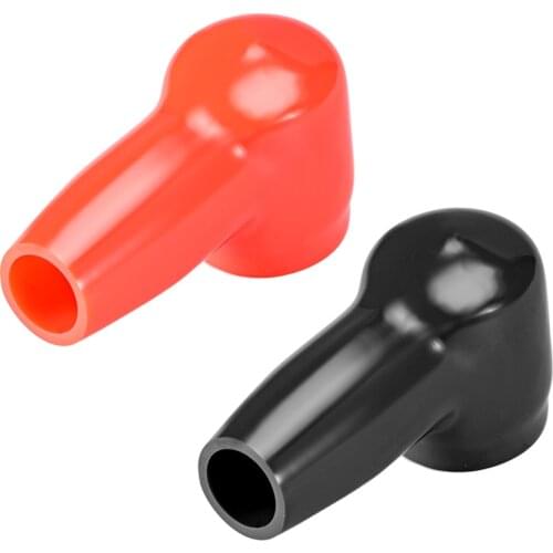 Uxcell Battery Terminal Insulating Rubber Protector Covers for 22mm Terminal 13mm Cable Red Black 1 Pair