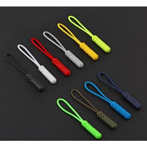 20PCS Cylinder Head Zipper Puller Compact Zipper Pulling Rope Multi-purpose Zipper Puller Zipper Head Tail Rope for Clothing Bac