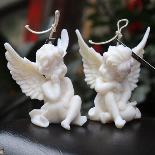 3 Large 3D Angel Babies Silicone Candle Mold for DIY Epoxy Resin Aromatherapy Candle Plaster Ornaments Handicrafts Soap Mould