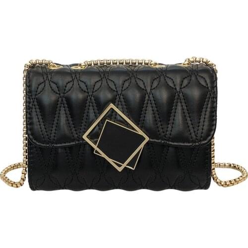 Winmax Spring Summer Chain Shoulder Bags Luxury Handbag Fashion Fashion Women Messenger Designer Female Crossbody Bag Lock Black