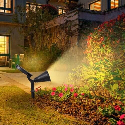 Yohencin LED Solar Spotlights, Easy Installation Super Bright Outdoor Security Garden Landscape Lamps 180°angle Adjustable