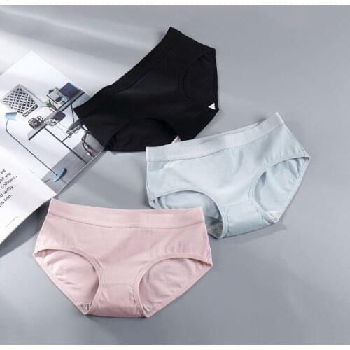 Womens underwear lingerie sexy cotton panties underpants set soft high quality briefs Intimates knickers dropshipping 3 pcs/lot