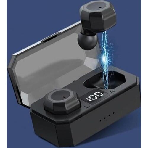 TWS-I4 Headphone Deep Bass Touch Control Automatic HD Call Bluetooth Earphone for Sports