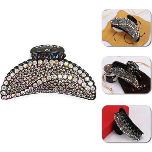 High Quality Extra large Hair Claw Suitable for Thick Hair Luxury Austrian Rhinestone Hair Accessories Acrylic Hair Clips