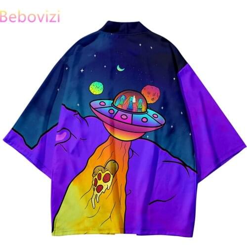 Plus Size Purple XXS-6XL 5XL 4XL Loose Japanese Cartoon Haori Cardigan Women Men Harajuku Kimono Cosplay Blouse Yukata Clothing