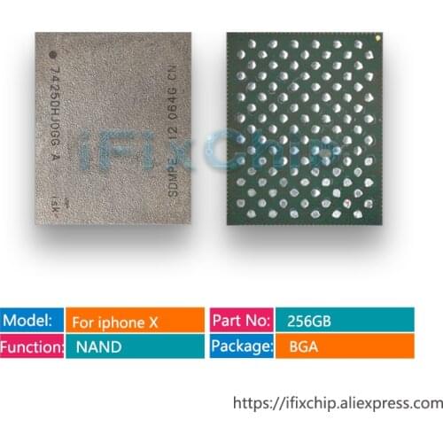1-5pcs/lot New Original 256GB For iPhone X 256G PCIE HDD Hard disk NAND Flash Expand Upgrade Capacity memory IC Chip