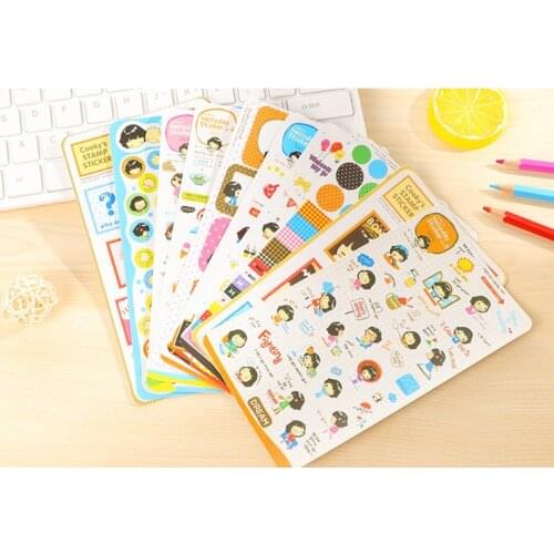 10pcs Lovely cookys hello day sticker pvc Organizer Calendar Diary Book Planner Scrapbook Decoration Diary Sticker papeleria
