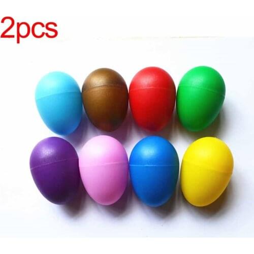 2 pcs Plastic Sand Eggs Shaker Percussion Early Education Musical Instruments Toys