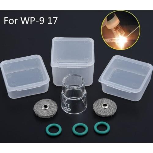 6pcs TIG Welding Torch #12 Fupa Glass Pyrex Cup Kit For WP-17/WP-9/18/26 Gas Lens Welding Tool Accessories