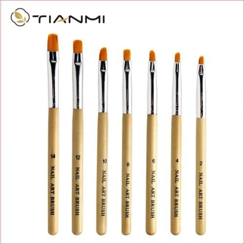 7pcs/set Nail Pen Brush 7 Different Sizes Nail Glue Phototherapy Pen Suitable for Professional Salon or Home Use Gel Nail Brush