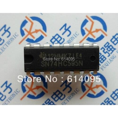 74HC595 74HC595N / 8-bit shift register / latch DIP-16 (#552476)