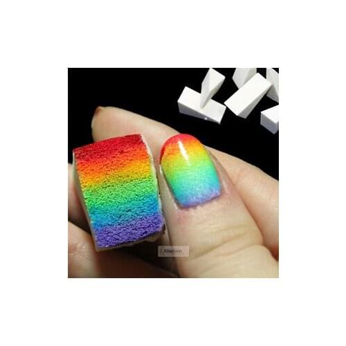 8pcs Nail Art Simple DIY Change color Sponge Creative stamping Tools beauty salon styling care Equipment free shipping