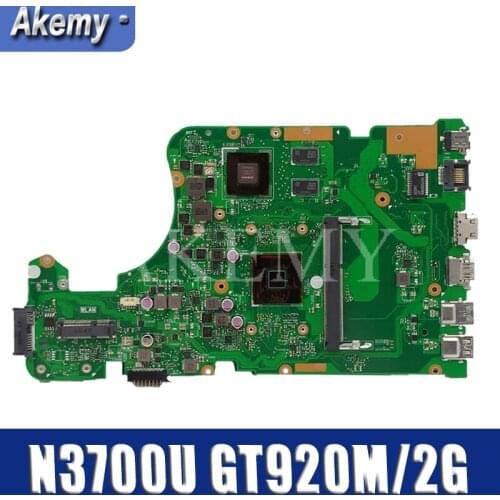 Akemy X555SJ Motherboard For Asus X555SJ X555S X555SJ A555S X555 Laotop Mainboard with N3700U GT920M/2G