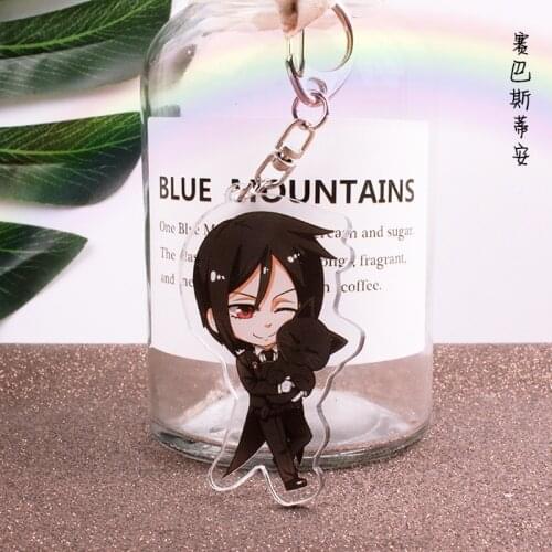 Anime Kuroshitsuji Black Butler Keychain Cosplay Cute Cartoon Acrylic Pendant Keyring