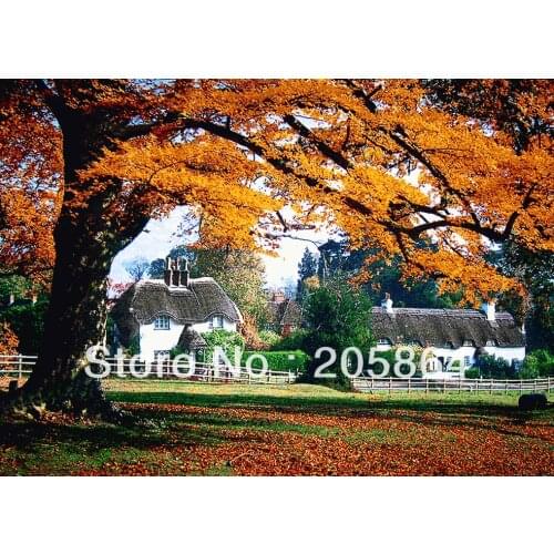Free shipping middle size wall gobelin tapestries european style decorative picture,maple trees on autumn