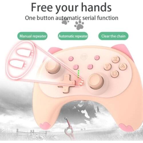 Cat 4nd Wireless Controller For Switch/For Switch Lite Gamepad Joystick Voice Wake Up Headphone Plug
