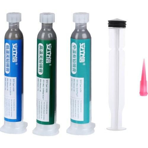 Lead-free Solder Paste Flux Tin 50g Soldering Liquid Syringe BGA Welding Mobile Phone SMD PCB Rework Paint Sn42/Sn63 Pb37/Sn99