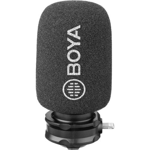 BOYA BY-DM200 Digital Stereo Condenser Shotgun Microphone with Lightning Input for Apple iPhone 8 x 7 7 plus iPad iPod Touch etc