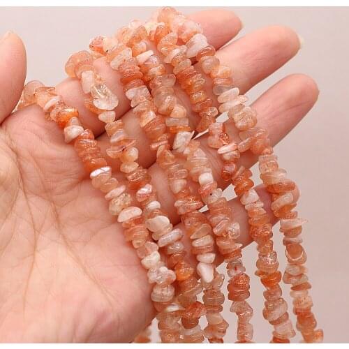 Natural stone Beads Irregular Shaped Golden Sun Stone Crystal Gravel Beaded For Jewelry Making DIY Bracelet Necklace Accessories