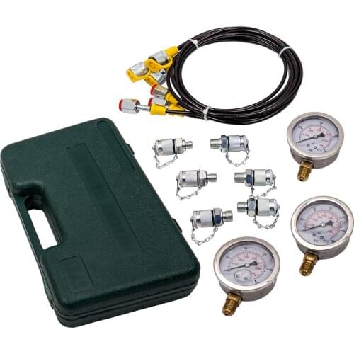 Excavator Hydraulic Pressure Gauge Diagnostic Test Kit 400Bar / 600BAR/8700PSI