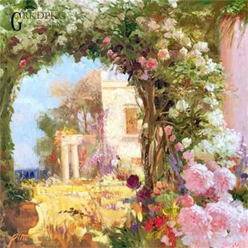 Flower painting gift 5d diamond painting full square diamond embroidery Cross stitch pictures of rhinestones Wedding decoration