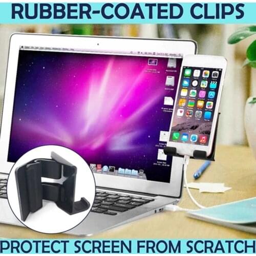 Creative Mobile Phone Stand For Laptop Or Desktop Side Combination Notebook Screen Side Phone Holder Clip On Monitor Hot Sale