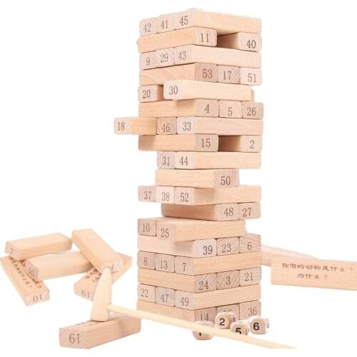 Creative Novel Wooden Digital Building Block Brain Game Toy Fashion Children Entertainment Intelligence Interaction Toys