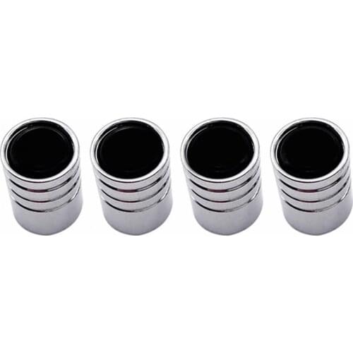 4Pcs Tire Valve Cover Anti-dust Rust-proof Silver Color Stainless Steel Air Valve Tire Leak-proof Decorative Cover for Benz