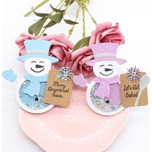 Cute Snowman Shakers Metal Cutting Dies or Stamp for DIY Scrapbooking/photo album Decorative Embossing DIY Paper Cards