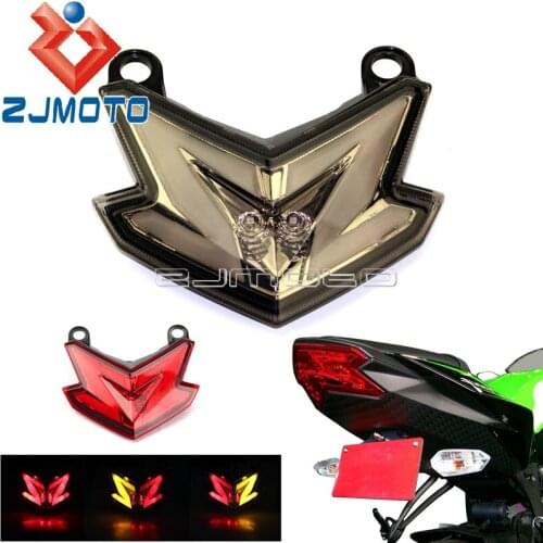 Motorcycle LED Tail Light Integrated Turn Signals Lamp Blinker For KAWASAKI NINJA ZX6R ZX-6R ZX 6R 636 Z800 2013-2017 Custom
