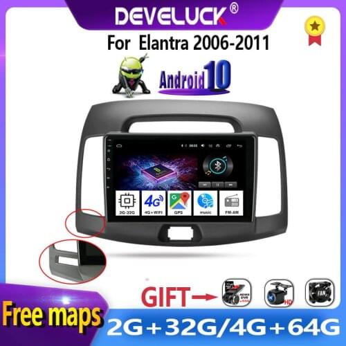 T3L 9"Android 9.0 Car Radio 2din Stereo 4G net Multimedia Video Player for Hyundai Elantra 2006-2011 GPS Navigation Split Screen