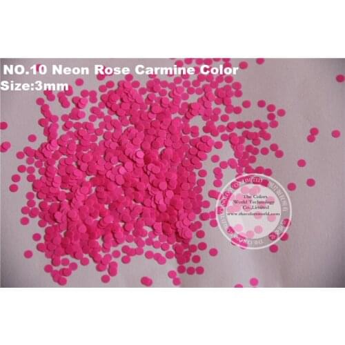Neon Rose Carmine Colors Solvent resistant circledot shapes glitter for nail gel nail polish Other art Decoration