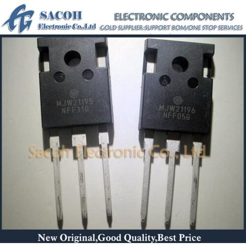 New Original 5Pairs(10PCS)/Lot MJW21195 MJW21195G + MJW21196 MJW21196G TO-247 16A 250V 150W NPN PNP Silicon Power Transistor