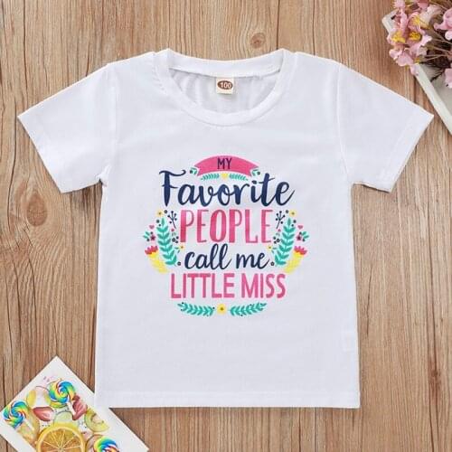 New Summer Children Baby Girl Short Sleeve Letter Print Cotton Casual T-Shirt Tops Blouse Colorful Fashion KIds T-Shirts 2021