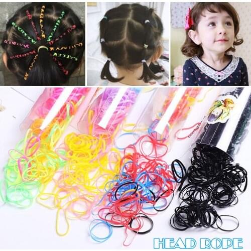 Spot Children Disposable Elastic Hair Ties Stretch Bands Rope Ponytail Holders Hair Accessories Hogard