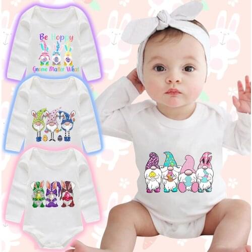 Easter Bunny Bodysuit Romper Infant Newborn Baby Girls Boys Casual Toddler Clothes Outfit Kids Costume Spring New Born Clothing