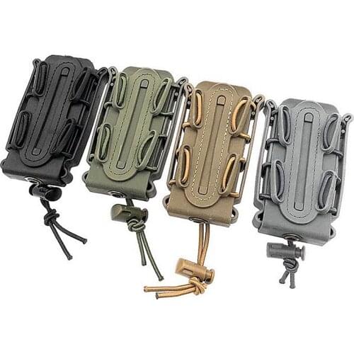 Magazine Pouches Military Belt Clip Plastic Molle Pouch Bag 9mm Soft Shell Paintball Combat Pistol Mag Cartridge Rifle Pocket