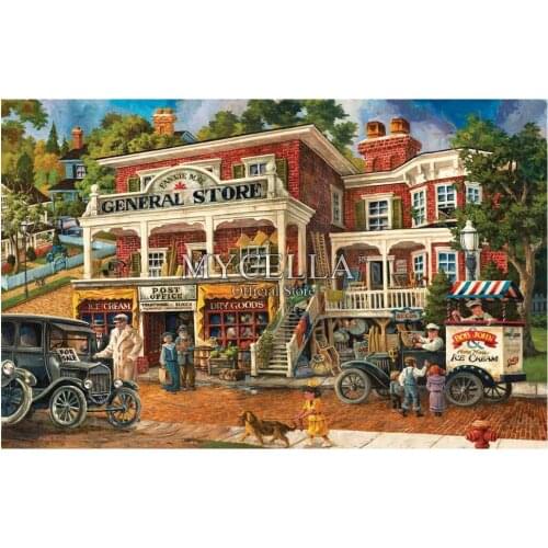 Full 5D DIY Diamond Painting Fannie Maes General Store Diamond Embroidery Cross Stitch Rhinestone Mosaic Painting Home Decor